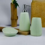 Glossy Finish Multicolor Ceramic Bathroom Set - KC2004-2