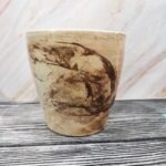 Transfer Design Ceramic Bucket Pot - KC1242