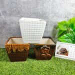 Khurja Ceramic Indoor TableTop Square Plant Pots - KC3109