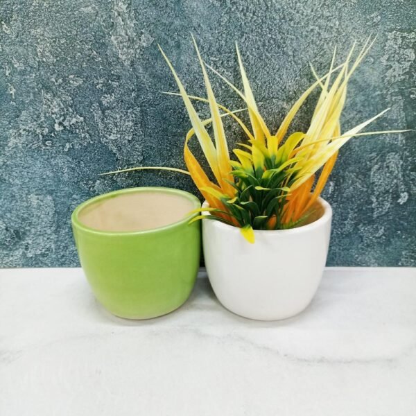 Shop Plain Round Khurja Ceramic Indoor Planters-kc8135