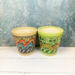 DPAARA Handpainted Bucket Shape Indoor Pots-DRH1014