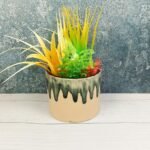 Khurja Pottery Drop Flue Ceramic Planters-DRH1023