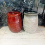 New Glaze Khurja Ceramic Outdoor Ceramic Pots-DRH1116