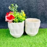 DPAARA Diamond Cutting Indooe Ceramic Pots