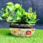 Handpainted Multicolor Ceramic Bonsai Pots - Image 2