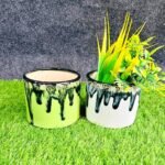 Khurja Pottery Drop Flue Ceramic Planters
