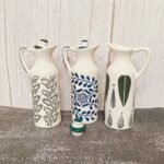 Handpainted Khurja Pottery Ceramic Oil Bottle-DP5054