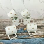 Heart Engraved Ceramic Drinkware Cups-CC1054