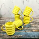 Yellow Ring Design Ceramic Drinkware Cups-CC1061