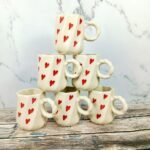 Heart Design Khurja Ceramic Drinkware Cup-CC1062