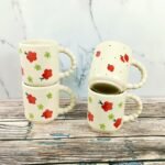 Multi Leaf Design Ceramic Drinkware Cups-CC1070