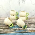 Tulip Handmade Whimsical White Ceramic Cups-CC1073