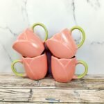 Tulip Shape Khurja Ceramic Tea Coffee Cups-CC1074