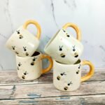 Handmade Ceramic Bee Aesthetic Coffee Cup-CC1085