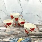 Bubble Leaf Design Ceramic Tea Coffee Cup-CC1086