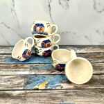 Handprinted Hut Design Khurja Ceramic Cup-CC1126