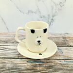 Lazy Panda Design Ceramic Cup With Saucer-CC1207