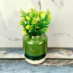 Glossy Finish Round Ceramic Flower Vase-CC1523