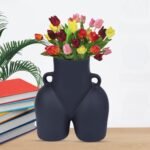 Khurja Ceramic Antique Lady Minimalist Vase-AJ1020