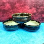 Dark Brown Khurja Ceramic Bonsai Planters Pot-SK1015