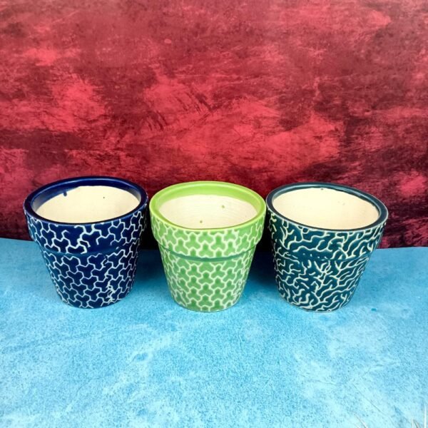 RD Glaze Glass Shape Ceramic Planters-SK1063