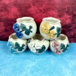 Leaf Design Matki Shape Ceramic Planters-SK1072