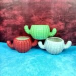Cactus Shape Khurja Ceramic Planters Pot-SK1085