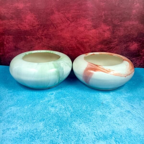 Transfer Glaze Khurja Ceramic Bonsai Pots-SK1095