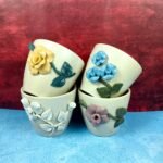 Flower Leaf Indoor Ceramic Planters Pot-SK1108