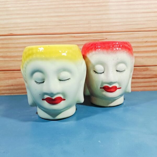 Buddha Indoor Khurja Ceramic Planters Pot-SK1209
