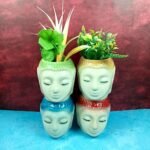 Khurja Pottery TableTop Buddha Ceramic Pots-SK1212