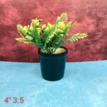 Glass Shape Black Ceramic Succulent Pots-SK1220