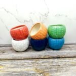 Dotted Bown Succulent Ceramic Planters-AA7008