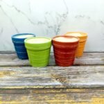 Ring Multicolor Balti Shape Ceramic Pots-AA7014