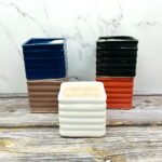 Multicolor Ceramic Square Ceramic Pots - Image 2