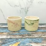 Transfer Glaze Pipe Shape Ceramic Planters-AA7039