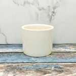 White Pipe Shape Ceramic Planters Pot-AA7044