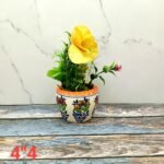 Multicolor Flower Print Ceramic Planters - Image 2