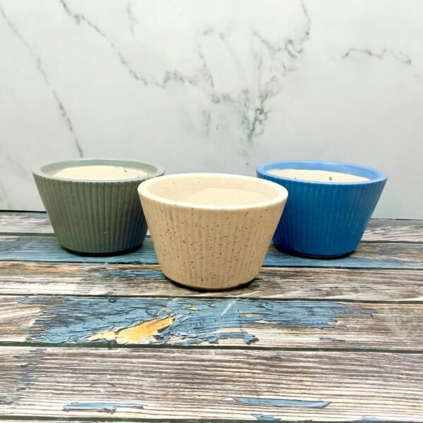 Multicolor Khurja Ceramic Bonsai Planters-AA7053