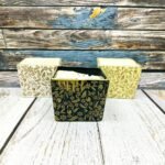 Leaf Print Square Ceramic Planters Pot-AA7067