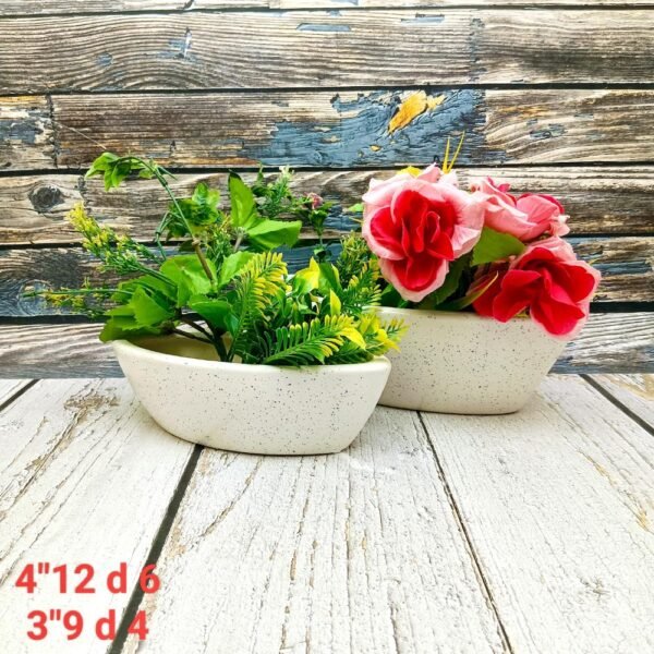 Indoor Ceramic Bonsai Planters Pots Set of 2-aa7075
