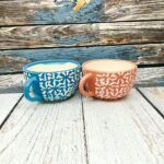RD Glaze Ceramic Cup Shape Planters Pot-AA7077