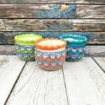 Matki Shape Multicolor Ceramic Pots-AA7090
