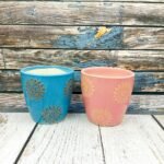 Multicolor Glass Shape Ceramic Planters-AA7107