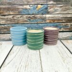 Multicolor Line Pipe Shape Ceramic Pots-AA7132