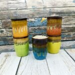 Multicolor Pipe Shape Ceramic Planters-AA7150