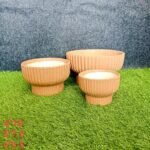 Trophy Shape Ceramic Planters Set of 3 - AA7155