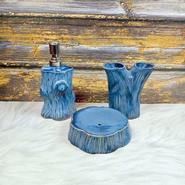 Wood Design Ceramic Bathroom Sets-MD1008