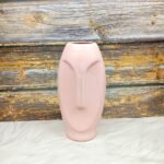Khurja Pottery face Design Ceramic Vases-MD1505