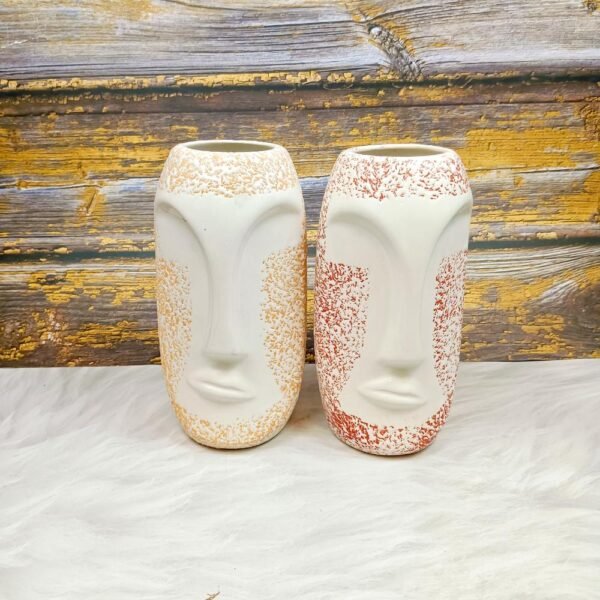 Chemical Glaze Face Shape Flower Vase-MD1519